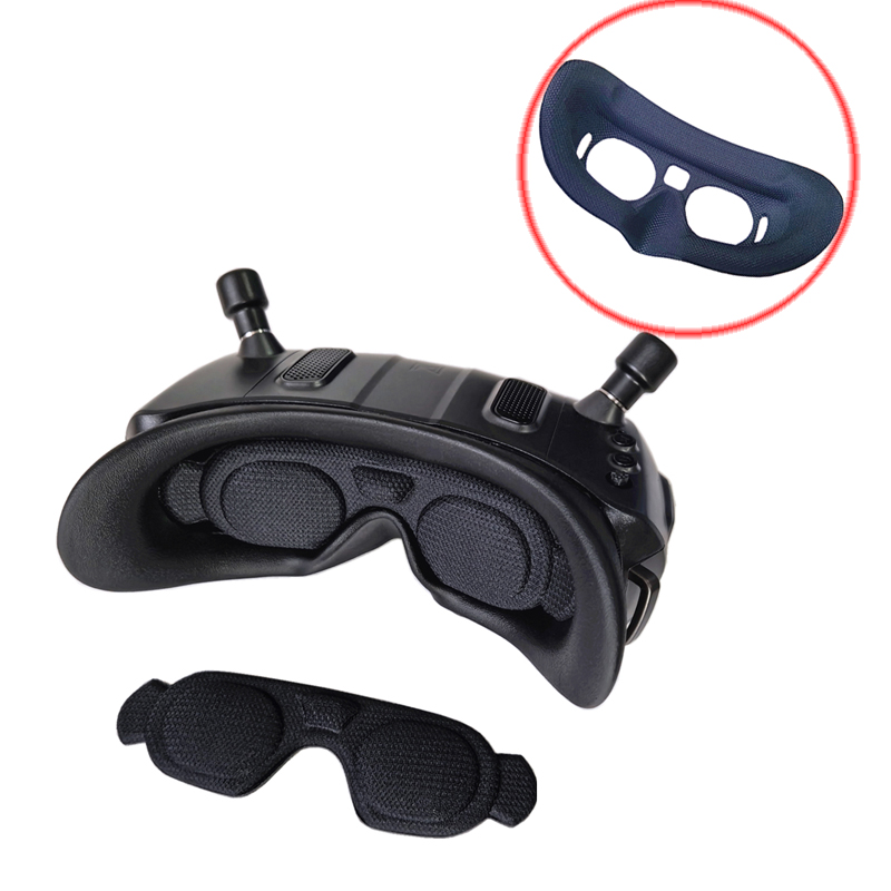 Walksnail Avatar Hd Goggles X - แผ่นรองฟองน้ำผ้าปิดตาแว่นดิจิตัล FPV แผ่นรองหน้าเลนส์สีดำฝาครอบป้องกันสำหรับโดรนอาร์ซีอวตารแว่นตา HD X