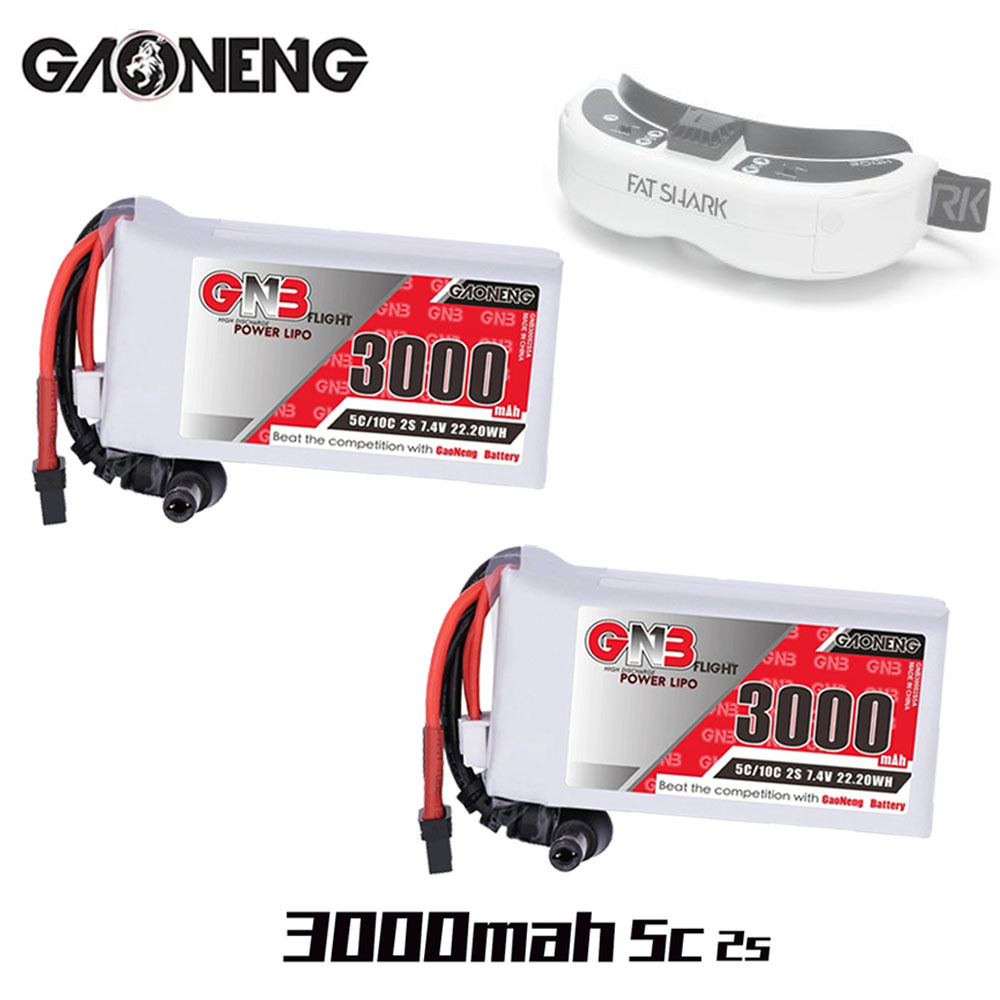 Gnb 2S 7.4V 3000mAh 5C/10C Lip - Skyzone Sky04X Pro Oled Fpv Goggles บทวิจารณ์และราคา